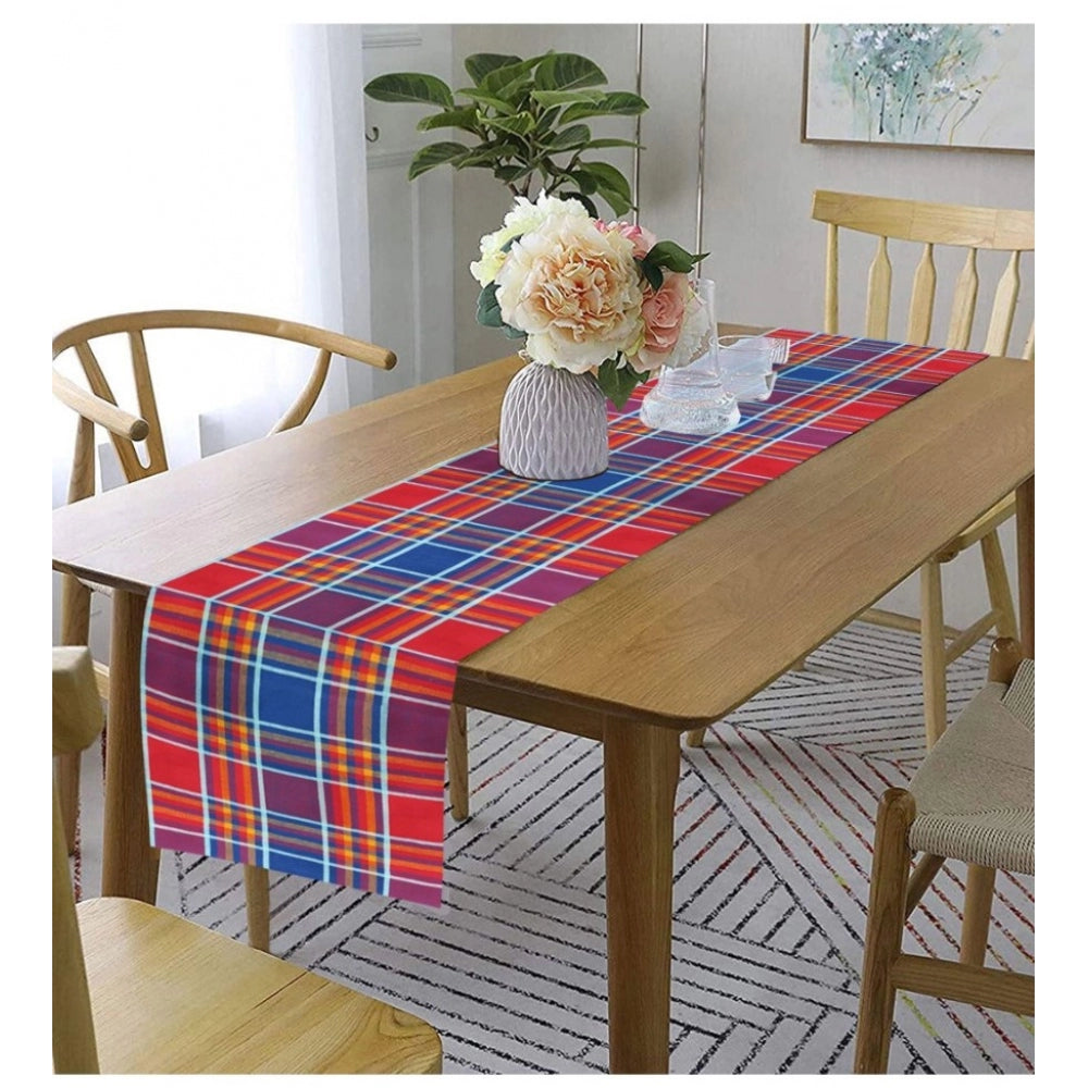 Amfyn Checked Cotton Table Runners (Multicolor)
