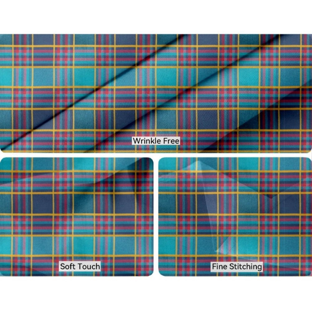 Fashion Checkered Cotton Checks Table Cloth (Multicolor)