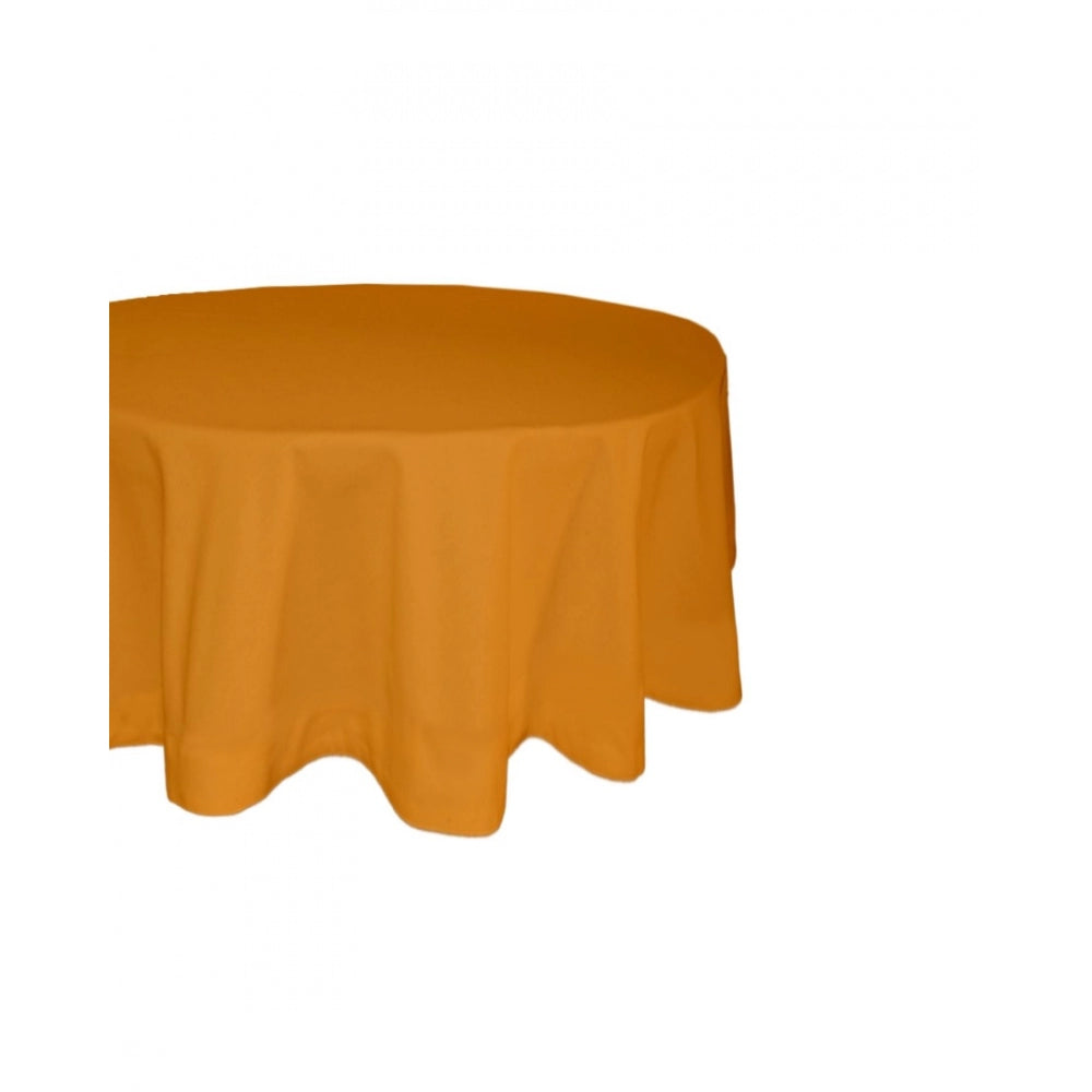Amfyn Solid Cotton Plain Table Cloth (Orange)