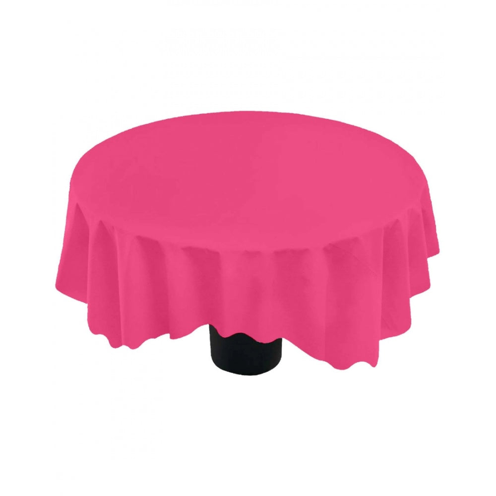 Amfyn Solid Cotton Plain Table Cloth (Pink)