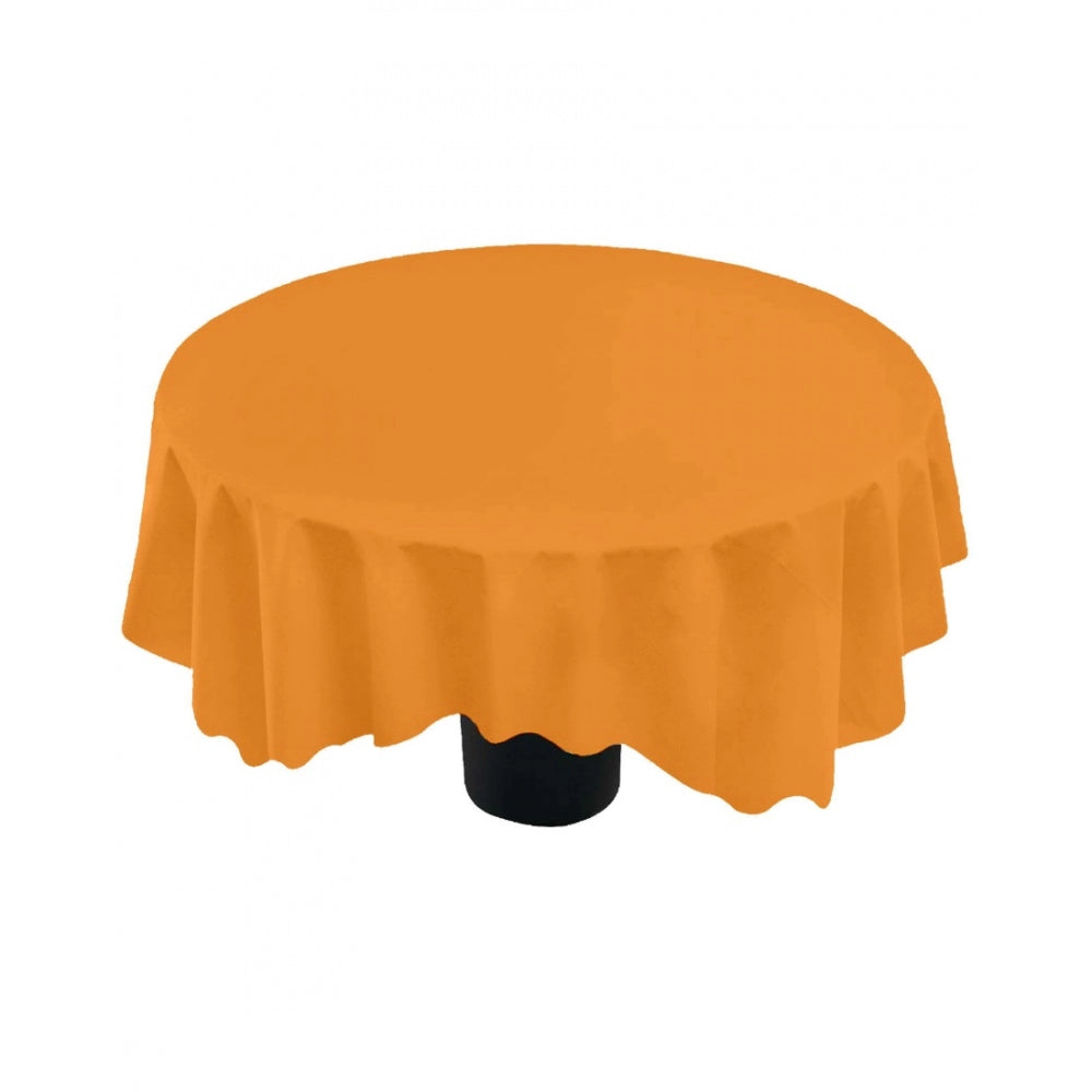 Amfyn Solid Cotton Plain Table Cloth (Orange)
