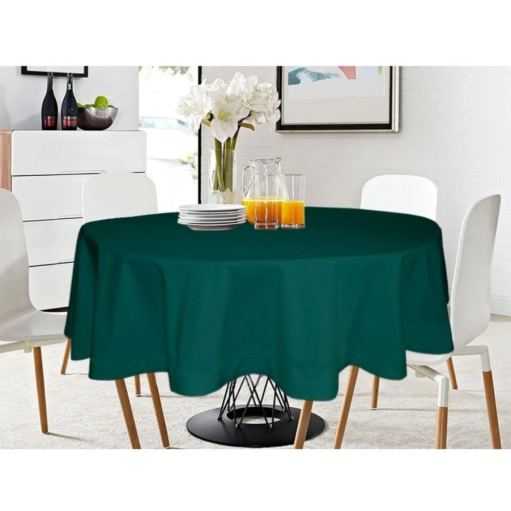 Amfyn Solid Cotton Plain Table Cloth (Royal Green)