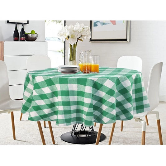 Fashion Checkered Cotton Checks Table Cloth (Green)