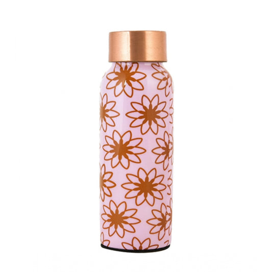 Amfyn Copper Aesthetic Pink Floral Water Bottle 500 Ml (Pink)