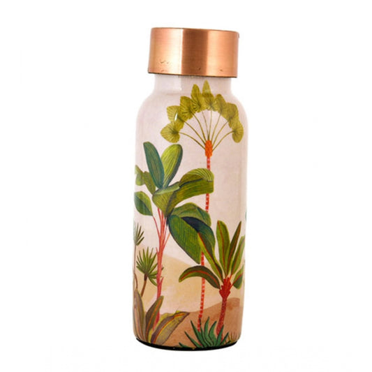 Amfyn Dessert Printed Copper Bottle 500Ml (Multicolor)