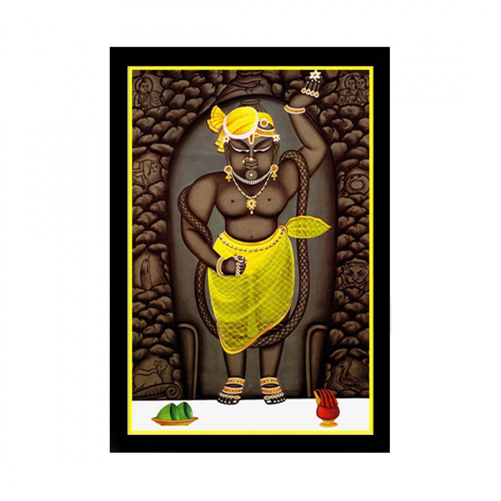 Amfyn Shrinathji Painting with Synthetic Photo Frame (Multicolor)