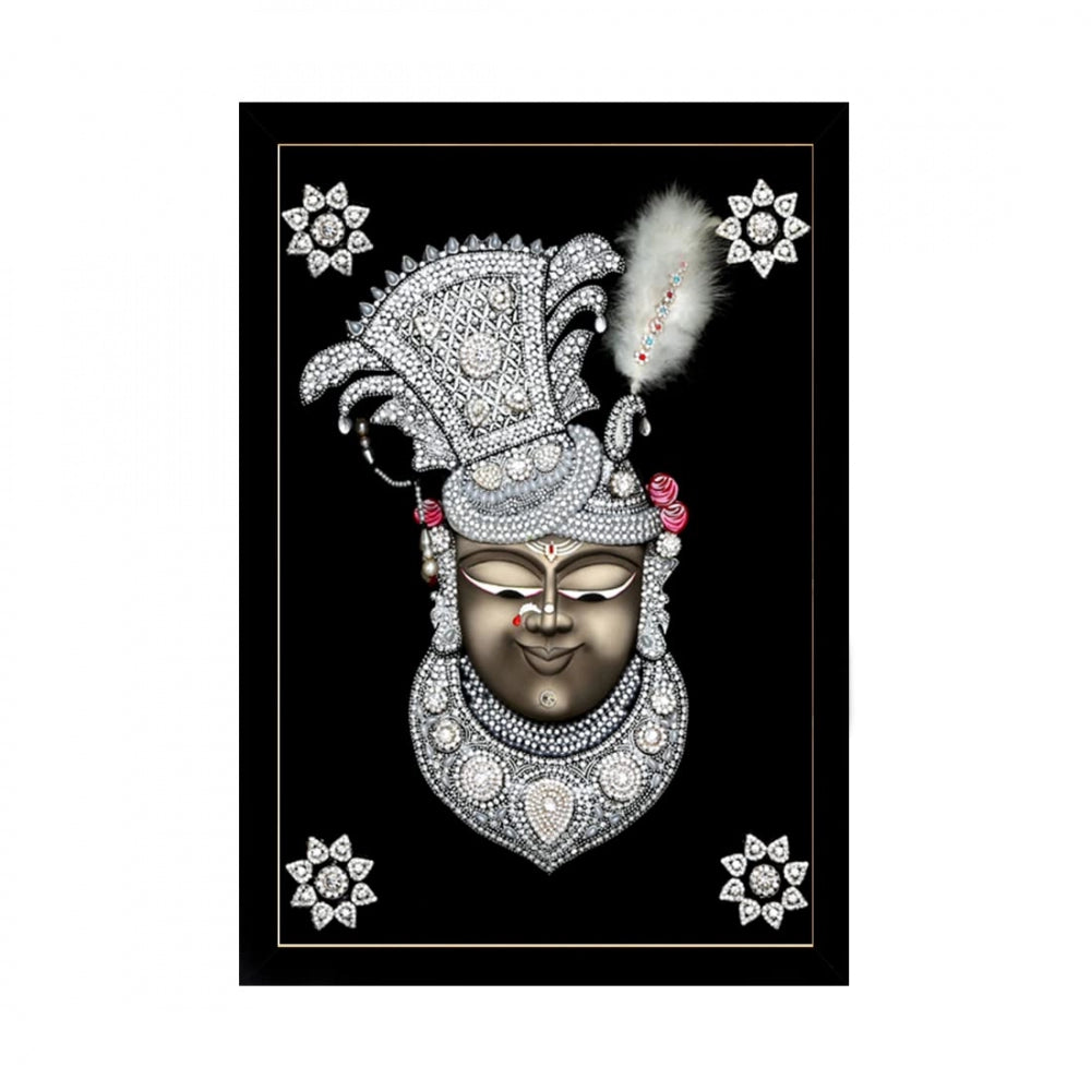 Amfyn Shrinathji Painting with Synthetic Photo Frame (Multicolor)