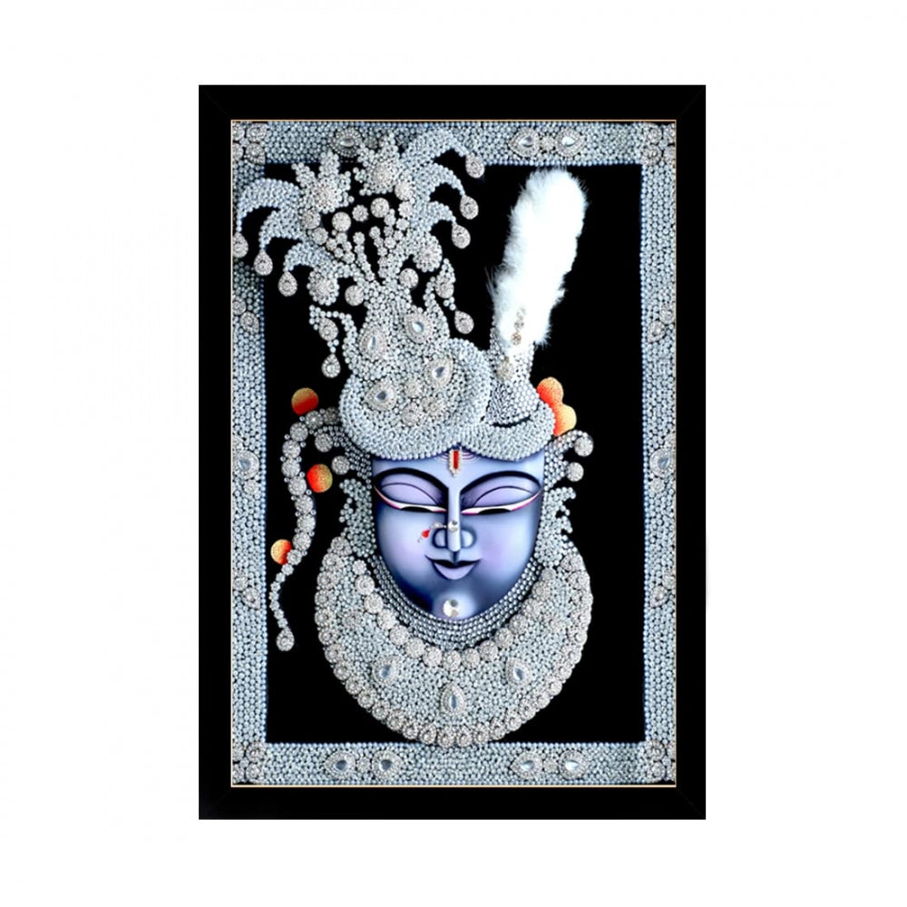 Amfyn Shrinathji Painting with Synthetic Photo Frame (Multicolor)