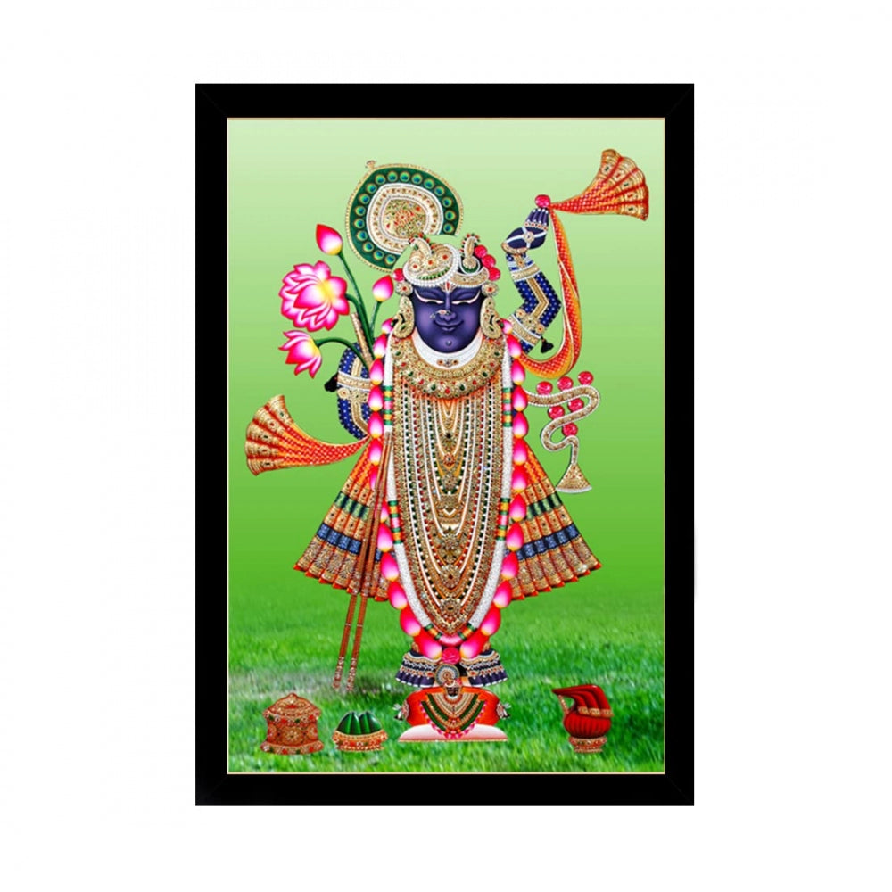 Amfyn Shrinathji Painting with Synthetic Photo Frame (Multicolor)