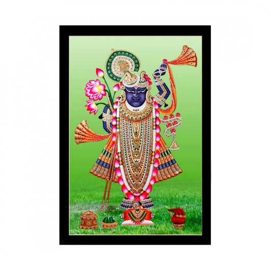 Amfyn Shrinathji Painting with Synthetic Photo Frame (Multicolor)