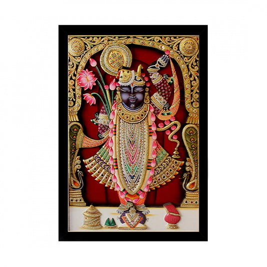 Amfyn Shrinathji Painting with Synthetic Photo Frame (Multicolor)