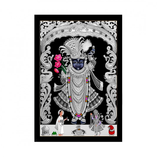 Amfyn Shrinathji Painting with Synthetic Photo Frame (Multicolor)