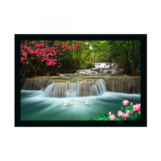 Amfyn Natural photo Painting with Synthetic Photo Frame (Multicolor)