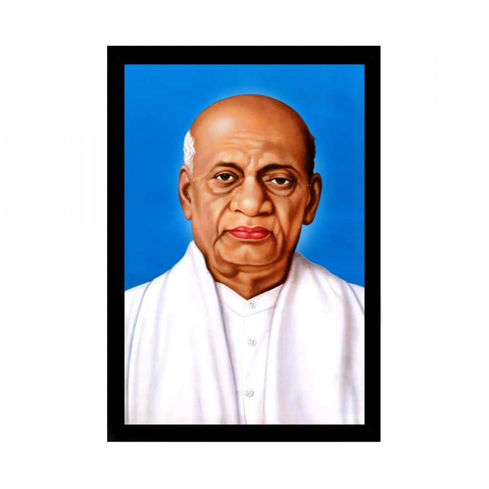 Amfyn Sardar Vallabhbhai Patel Painting with Synthetic Photo Frame (Multicolor)