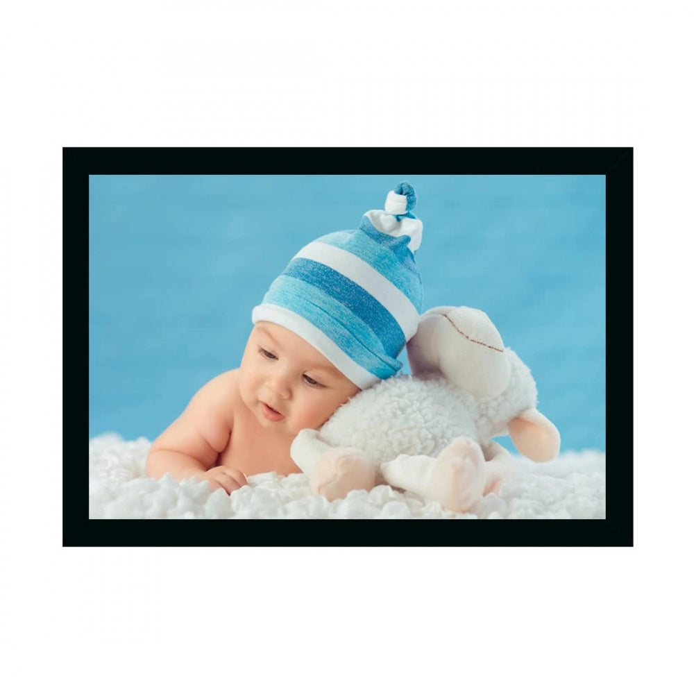 Fashion Baby Photo Painting with Synthetic Photo Frame (Multicolor)