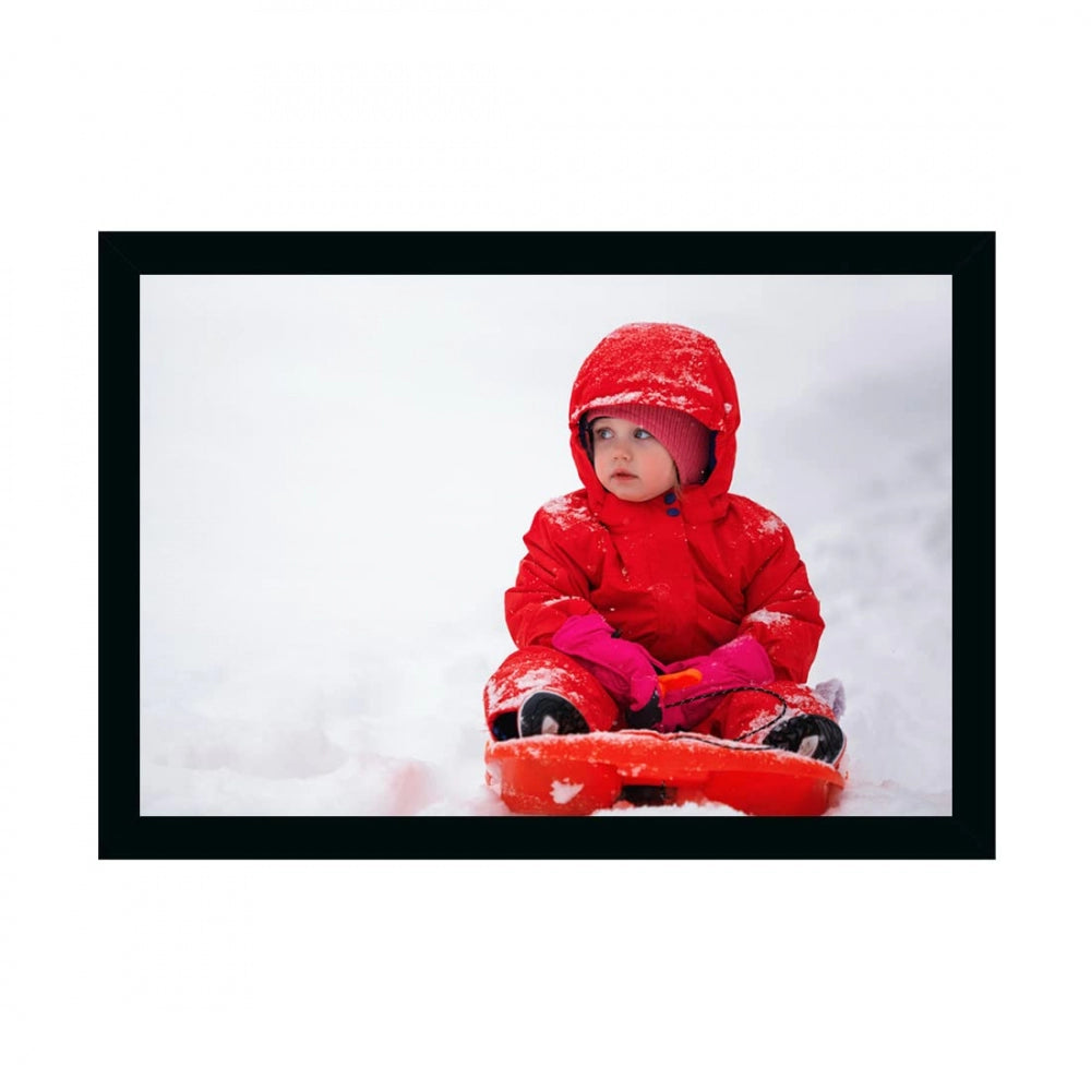 Fashion Baby Photo Painting with Synthetic Photo Frame (Multicolor)