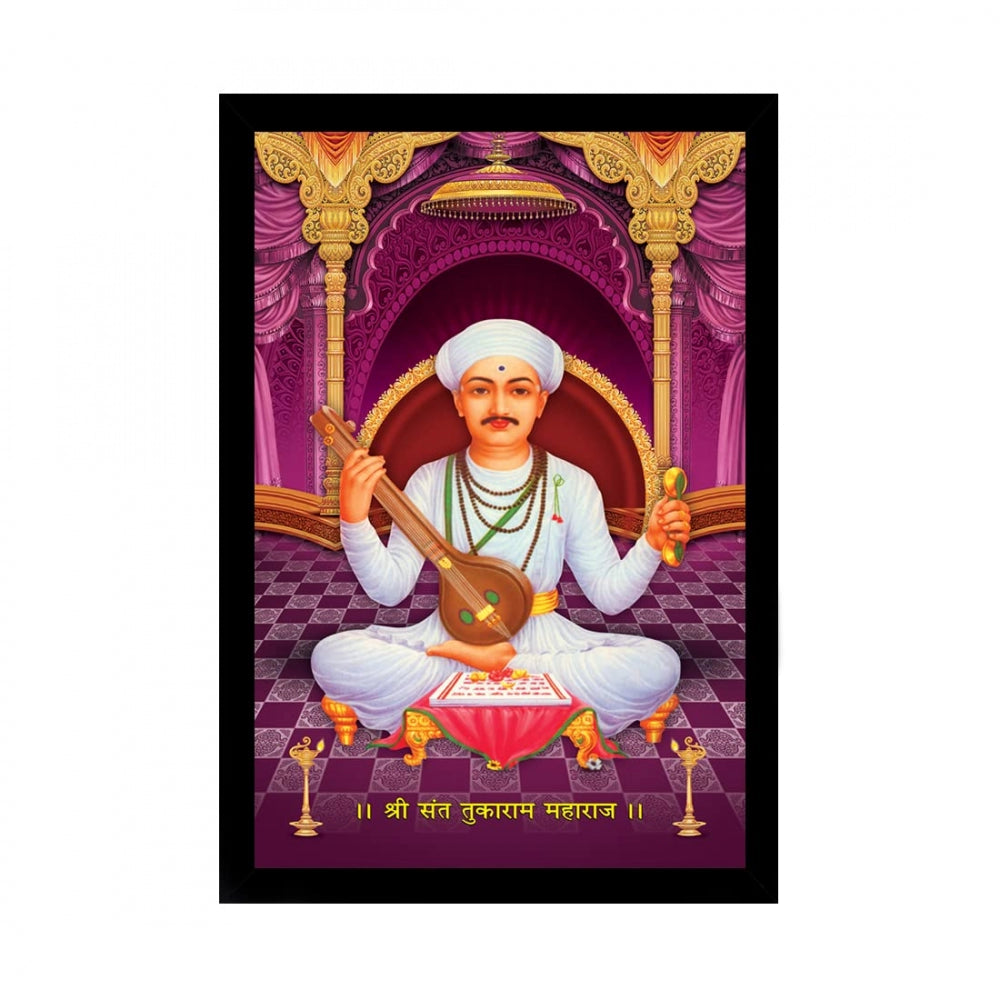 Amfyn Tukaram Painting with Synthetic Photo Frame (Multicolor)