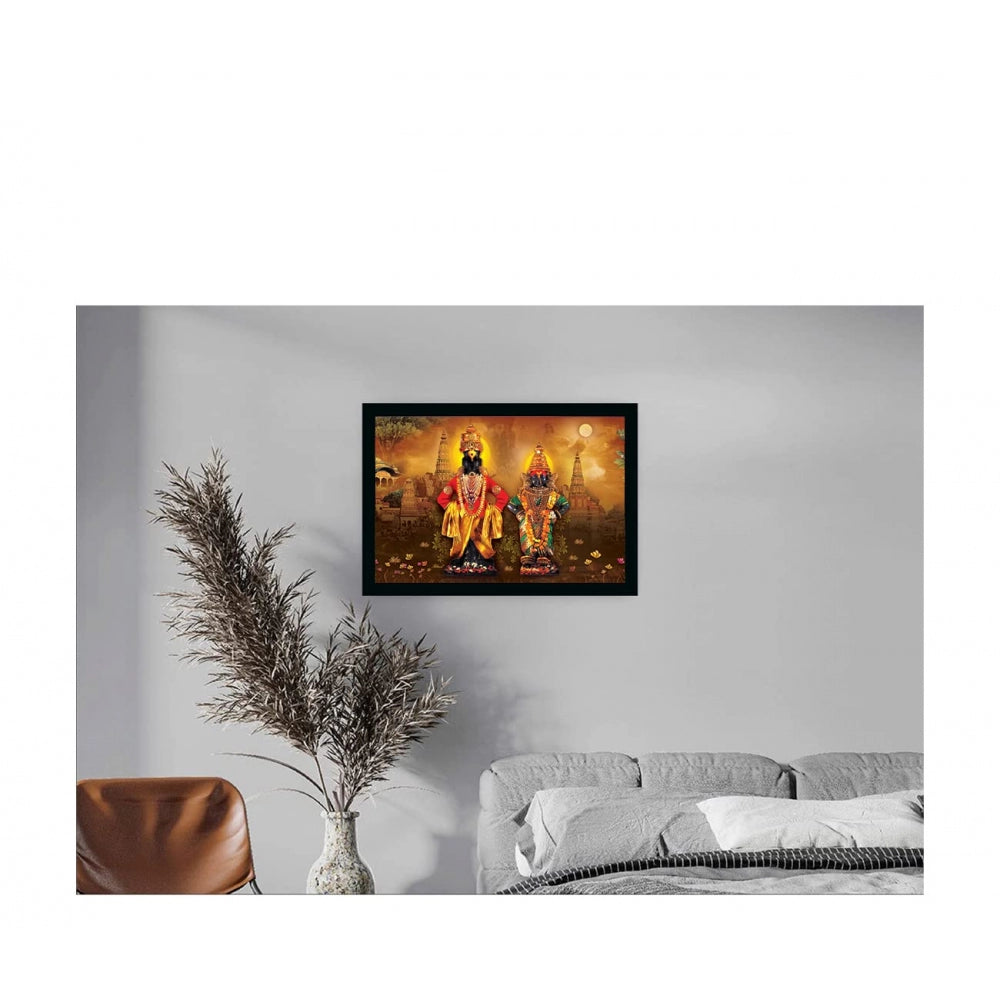 Amfyn Lord Vitthal Painting with Synthetic Photo Frame (Multicolor)