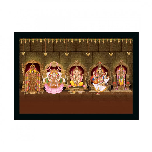 Amfyn Tirupati Balaji, Venkateshwara Painting with Synthetic Photo Frame (Multicolor)