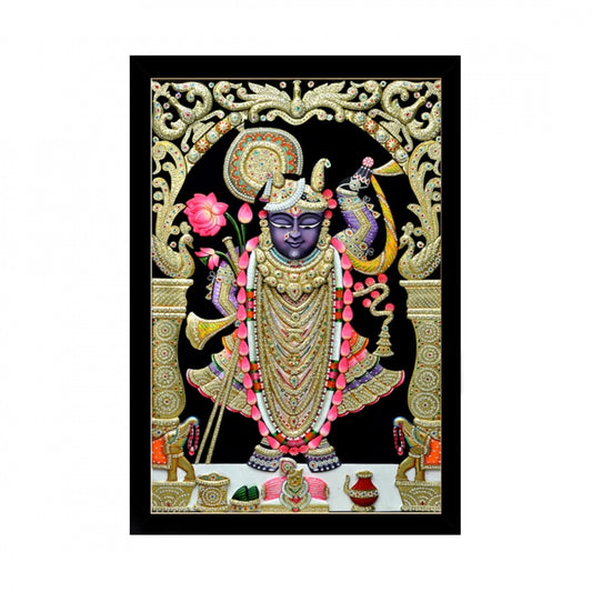 Amfyn Shrinathji Painting with Synthetic Photo Frame (Multicolor)