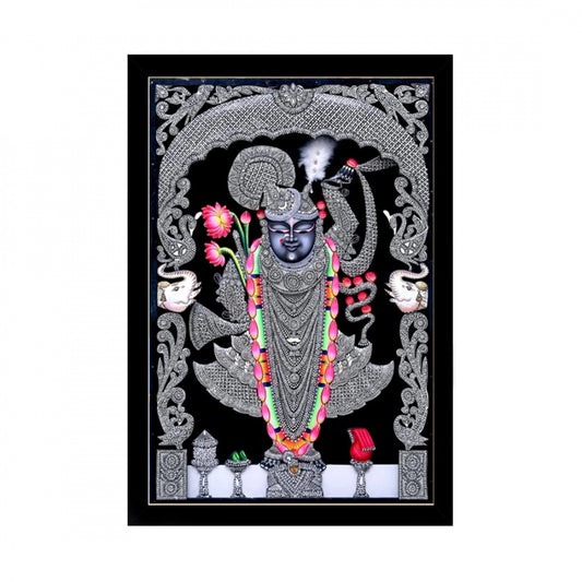 Amfyn Shrinathji Painting with Synthetic Photo Frame (Multicolor)