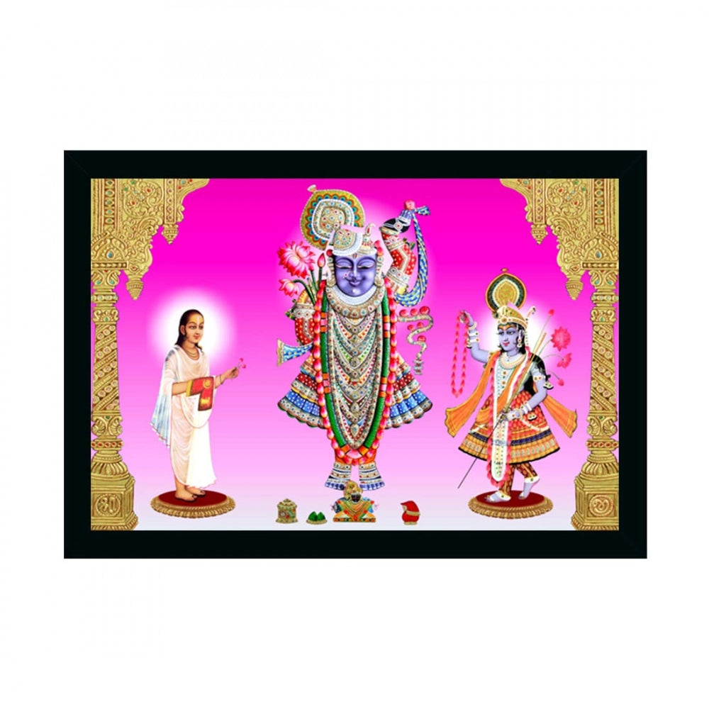Amfyn Shrinathji Painting with Synthetic Photo Frame (Multicolor)