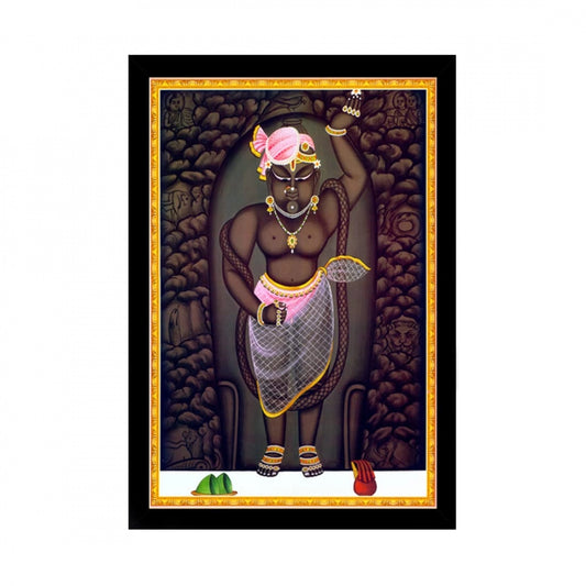 Amfyn Shrinathji Painting with Synthetic Photo Frame (Multicolor)