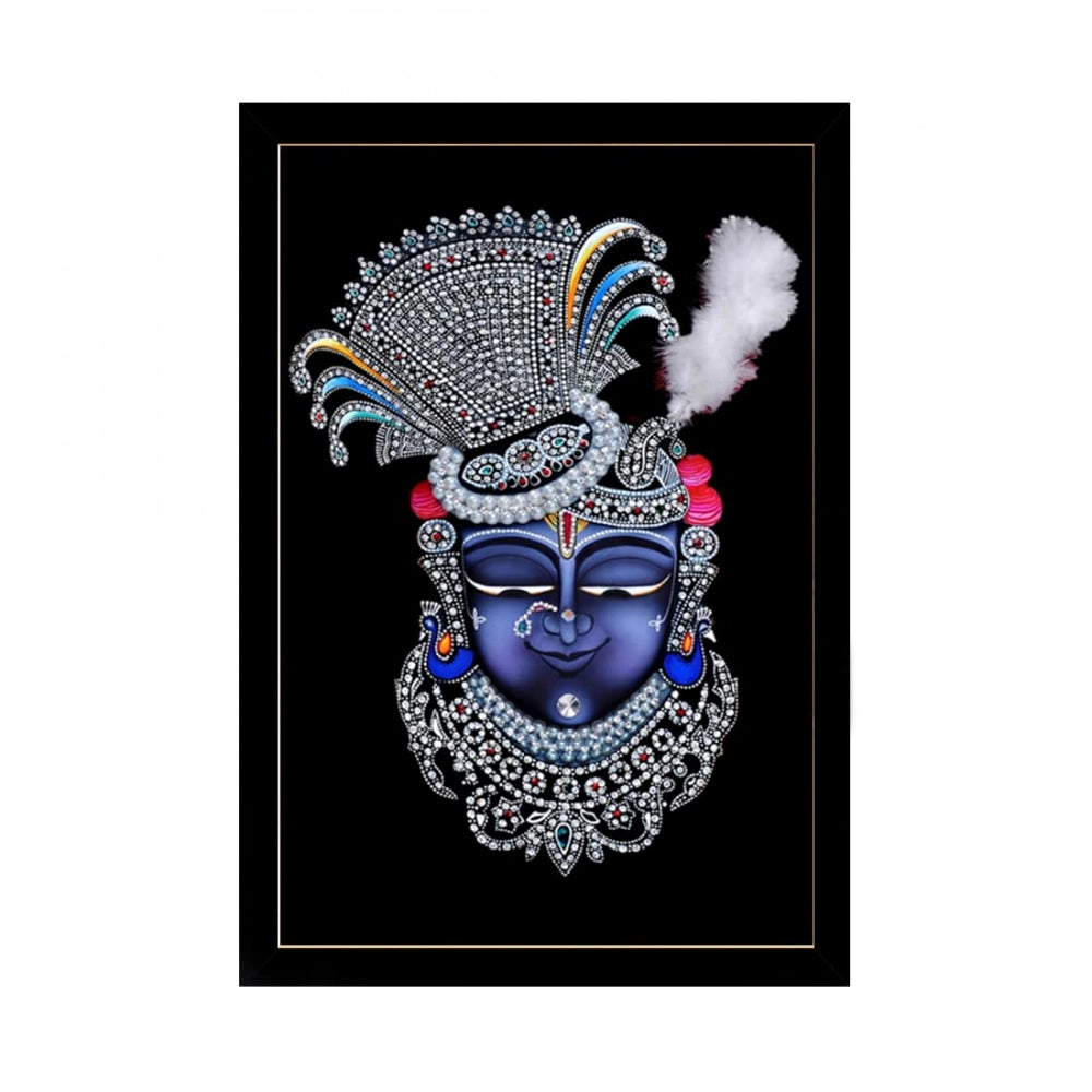 Amfyn Shrinathji Painting with Synthetic Photo Frame (Multicolor)