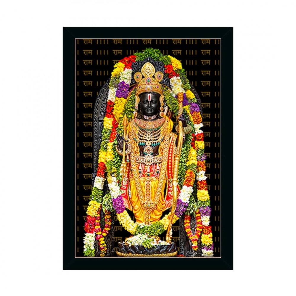 Amfyn yodhya ram lalla Painting with Synthetic Photo Frame (Multicolor)