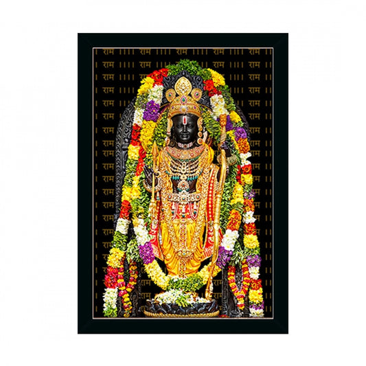 Amfyn yodhya ram lalla Painting with Synthetic Photo Frame (Multicolor)