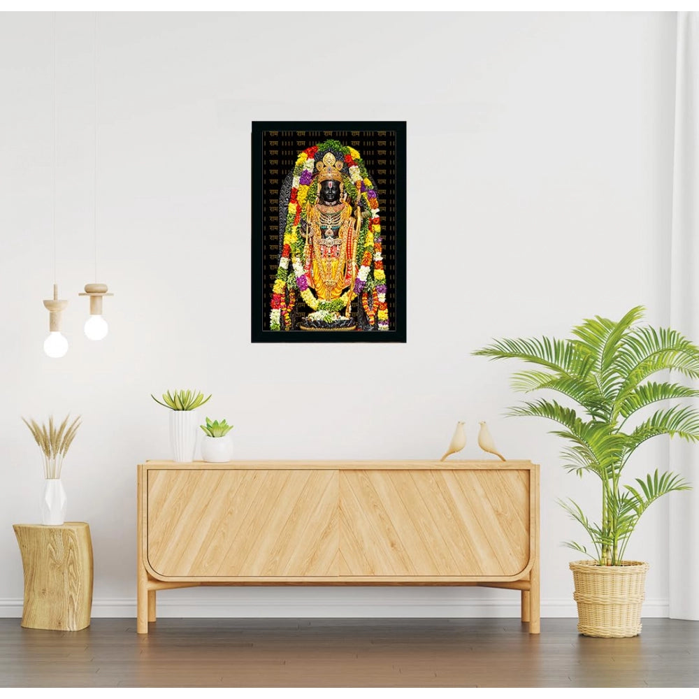 Amfyn yodhya ram lalla Painting with Synthetic Photo Frame (Multicolor)