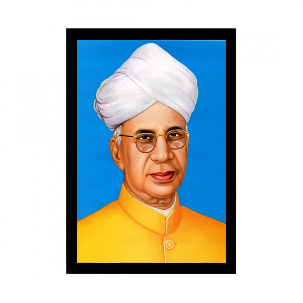 Amfyn Dr. Sarvepalli Radhakrishnan Painting with Synthetic Photo Frame (Multicolor)