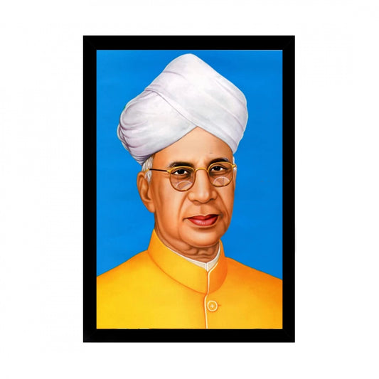 Amfyn Dr. Sarvepalli Radhakrishnan Painting with Synthetic Photo Frame (Multicolor)