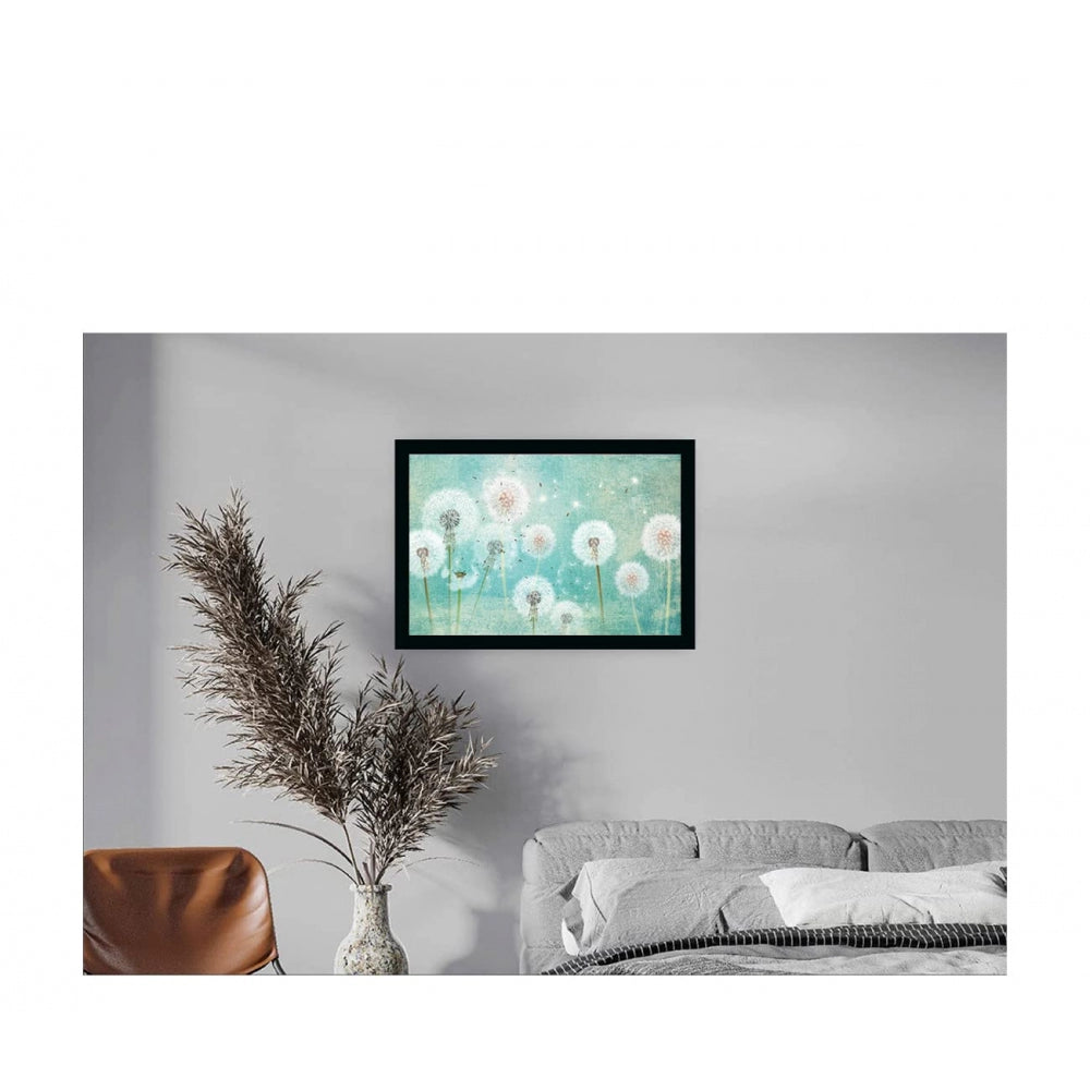 Amfyn Flower Painting Painting with Synthetic Photo Frame (Multicolor)