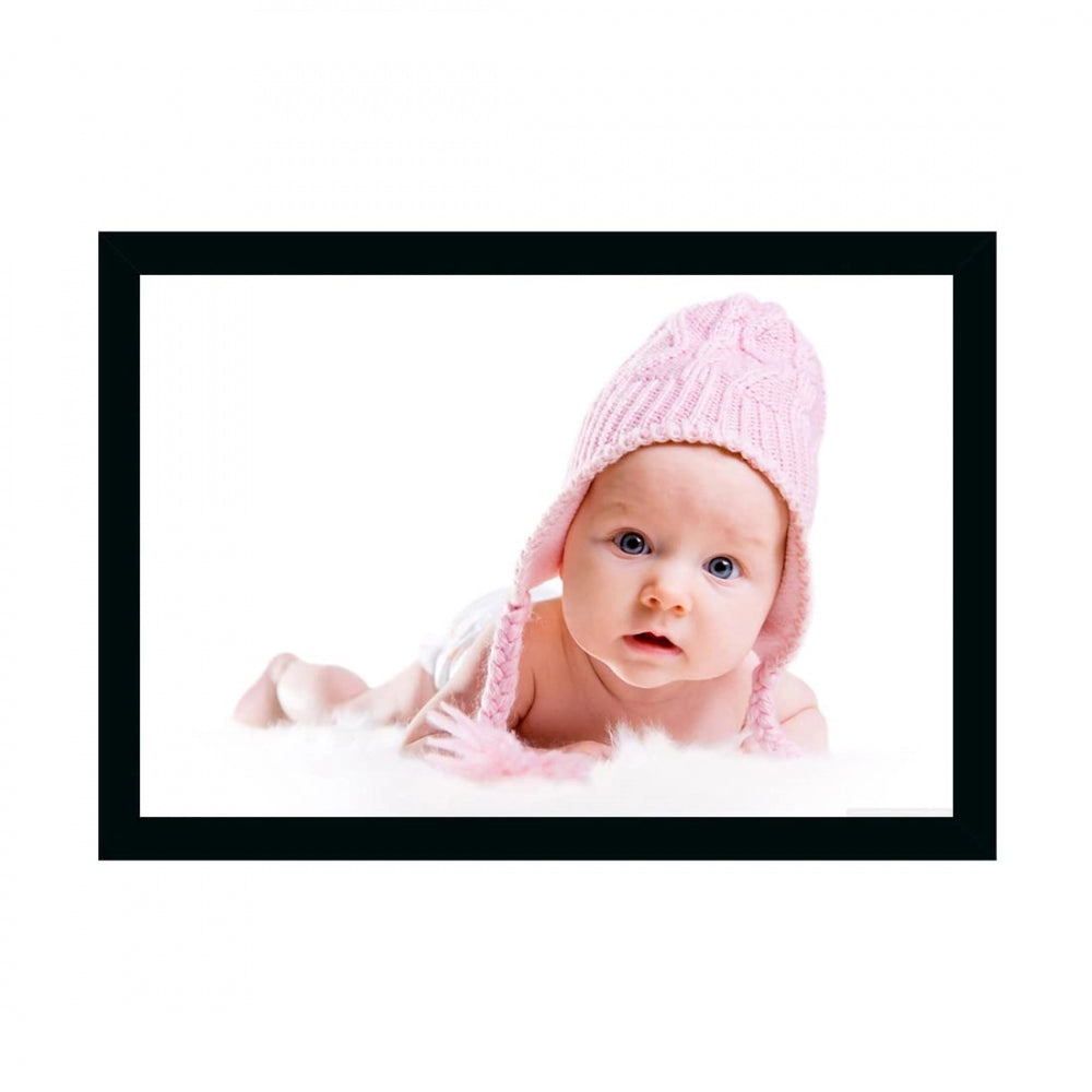 Fashion Baby Photo Painting with Synthetic Photo Frame (Multicolor)