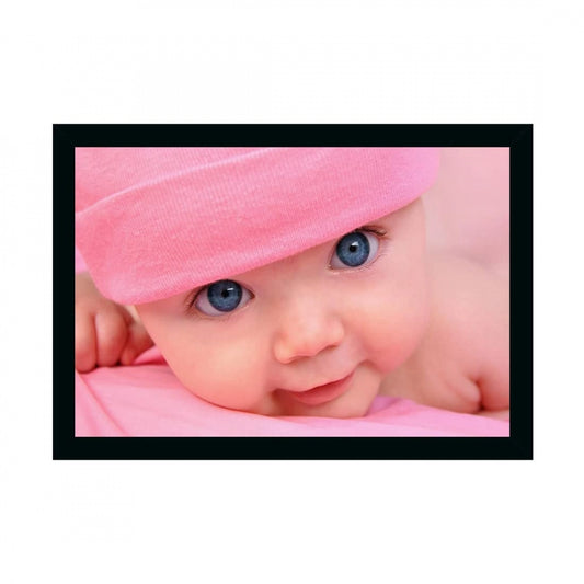 Fashion Baby Photo Painting with Synthetic Photo Frame (Multicolor)