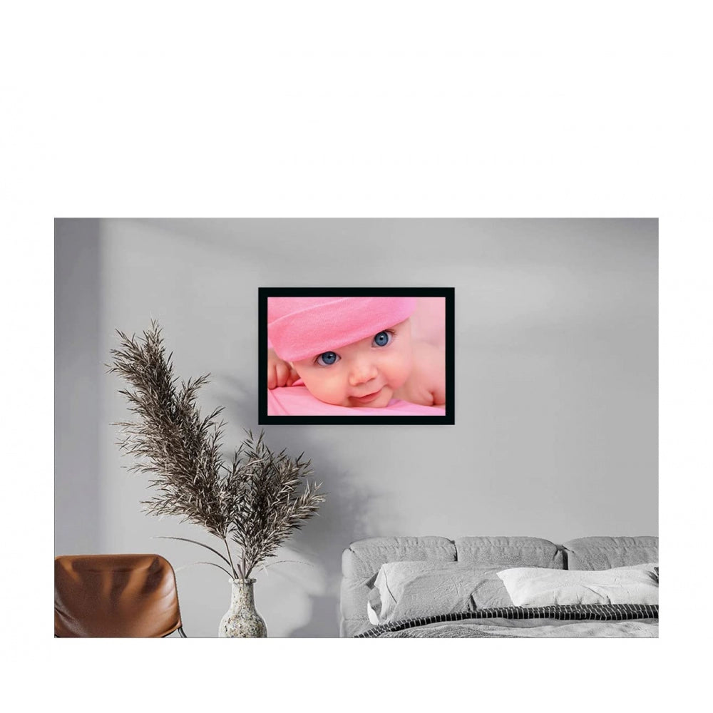Fashion Baby Photo Painting with Synthetic Photo Frame (Multicolor)