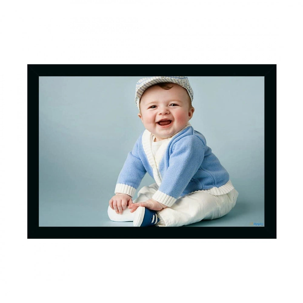 Fashion Baby Photo Painting with Synthetic Photo Frame (Multicolor)