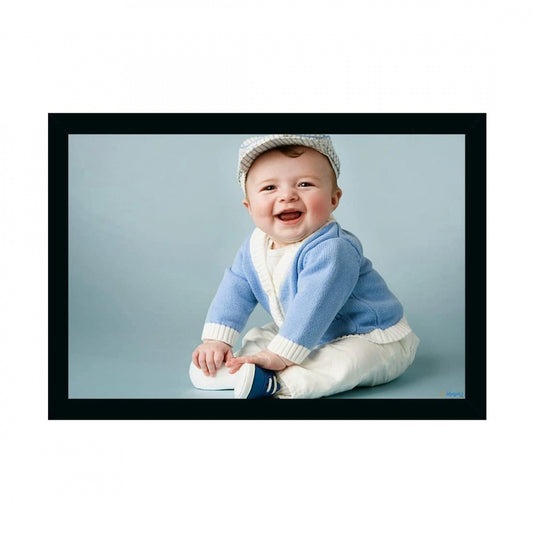 Fashion Baby Photo Painting with Synthetic Photo Frame (Multicolor)