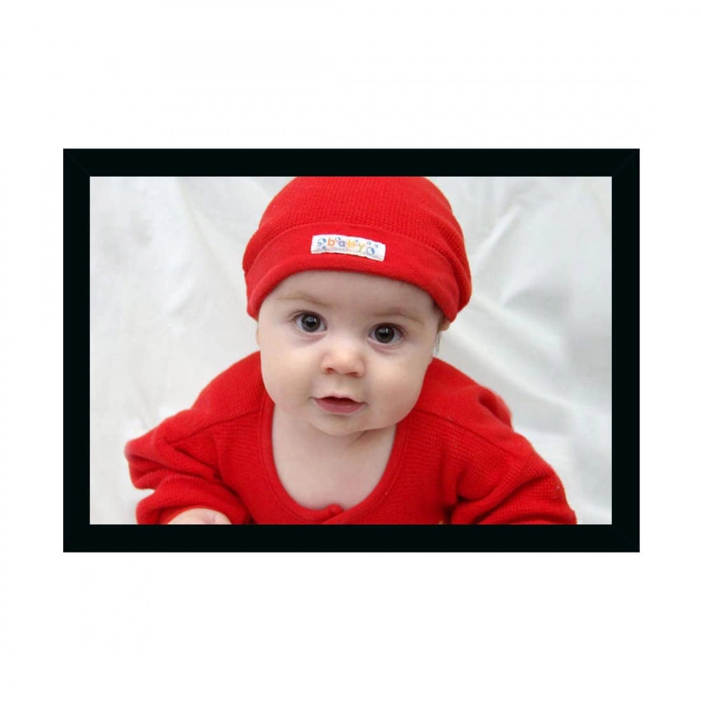 Fashion Baby Photo Painting with Synthetic Photo Frame (Multicolor)