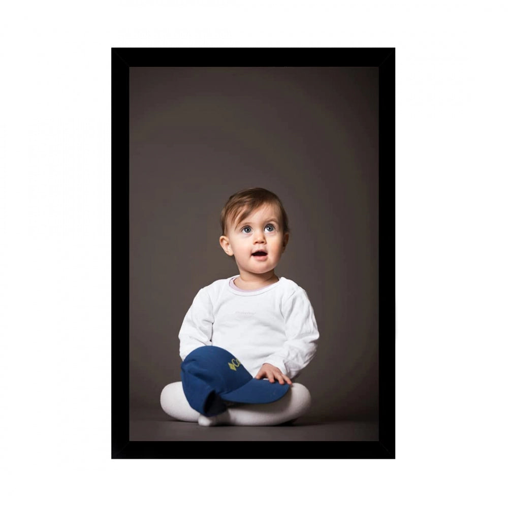Fashion Baby Photo Painting with Synthetic Photo Frame (Multicolor)
