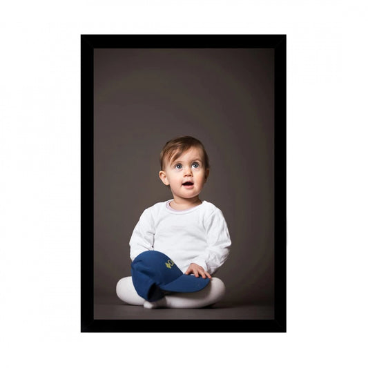 Fashion Baby Photo Painting with Synthetic Photo Frame (Multicolor)
