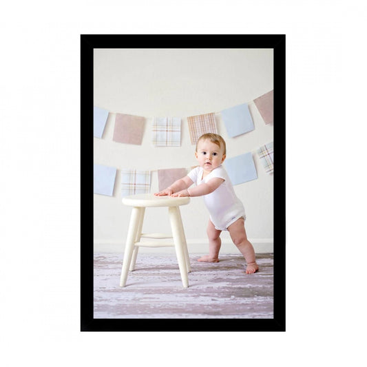 Fashion Baby Photo Painting with Synthetic Photo Frame (Multicolor)