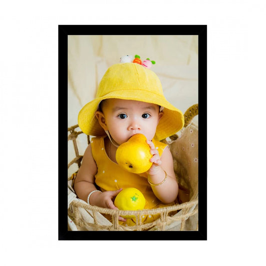 Fashion Baby Photo Painting with Synthetic Photo Frame (Multicolor)