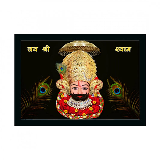 Amfyn Shri Shyam Painting with Synthetic Photo Frame (Multicolor)