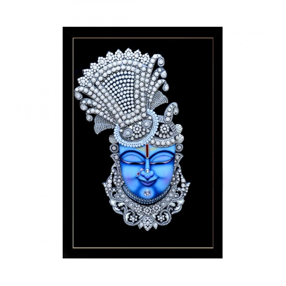 Amfyn Shrinathji Painting with Synthetic Photo Frame (Multicolor)