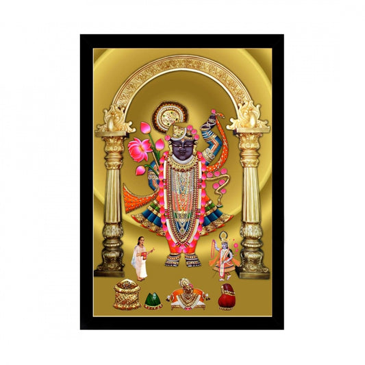 Amfyn Shrinathji Painting with Synthetic Photo Frame (Multicolor)