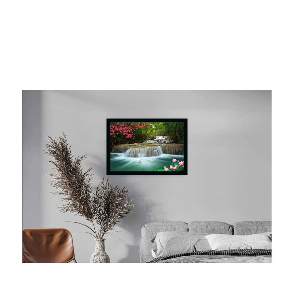 Amfyn Natural photo Painting with Synthetic Photo Frame (Multicolor)