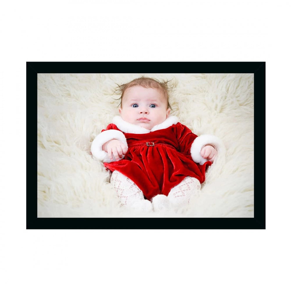 Fashion Baby Photo Painting with Synthetic Photo Frame (Multicolor)