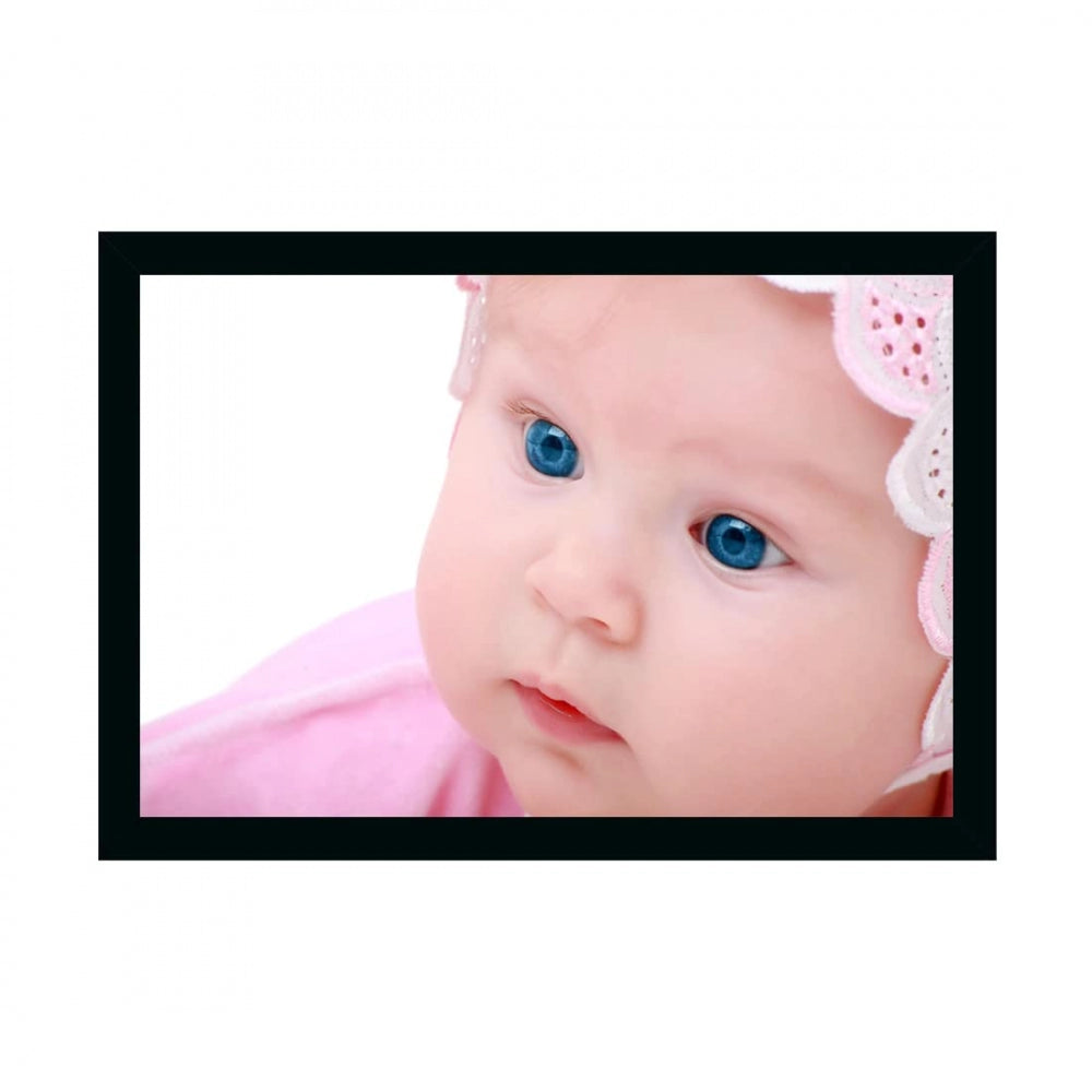 Fashion Baby Photo Painting with Synthetic Photo Frame (Multicolor)